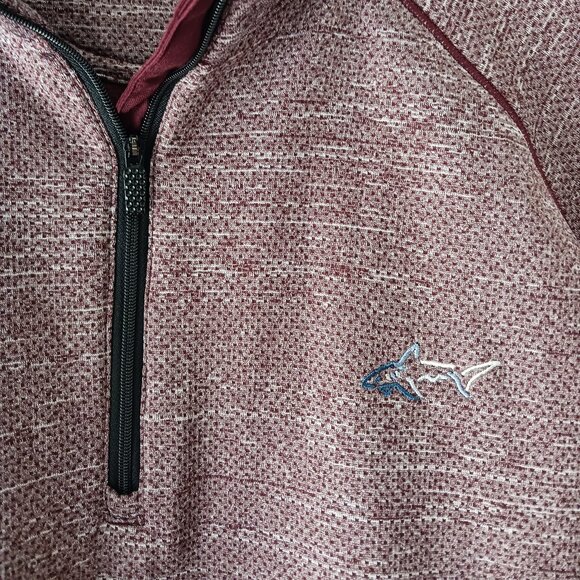 Greg Norman Mens Sweater Size Large Burgandy 1/4 Zip Pullover Preppy Golf Sports - Picture 5 of 10